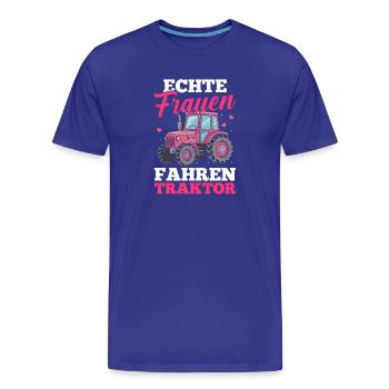 Tractor Farmer Farmer Tractor Driver Tractor - Men's Premium Organic T-Shirt - royal blue - Front - Damien (186cm)
