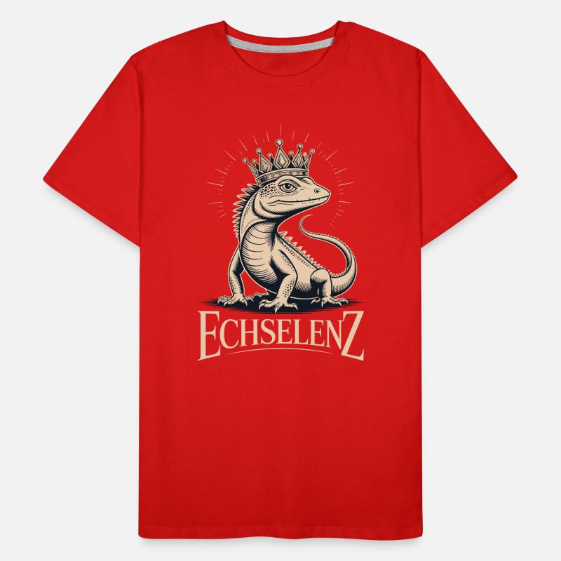 Echselenz Lustige Echse Männer Premium Bio T-Shirt