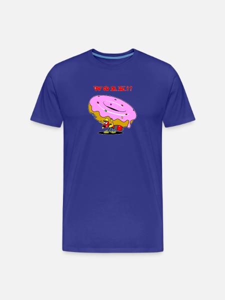 Ant Donut Worker Cartoon - Men's Premium Organic T-Shirt - royal blue