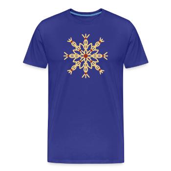 Strohstern-Ornament - Männer Premium Bio T-Shirt - Königsblau - Vorne - Damien (186cm)