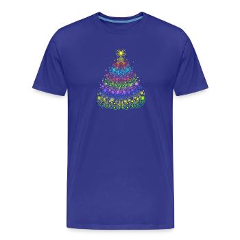 Weihnachtsbaum - Männer Premium Bio T-Shirt - Königsblau - Vorne - Damien (186cm)