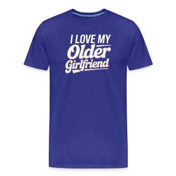 I Love My Older Girlfriend - Men's Premium Organic T-Shirt - royal blue - Front - Damien (186cm)