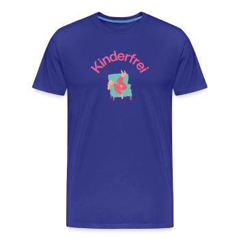 Child-free – sofa, sleep & silence, mother sleeps - Men's Premium Organic T-Shirt - royal blue - Front - Damien (186cm)