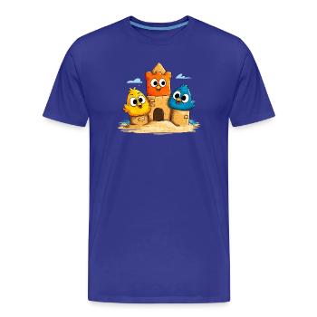 Sandcastle Trio bunt - Männer Premium Bio T-Shirt - Königsblau - Vorne - Damien (186cm)