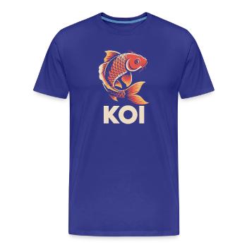 Koi-Karpfenfisch - Männer Premium Bio T-Shirt - Königsblau - Vorne - Damien (186cm)