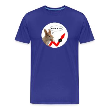 Achat et Conservation de Chemises Financières - T-shirt bio Premium Homme - bleu roi - Devant - Damien (186cm)