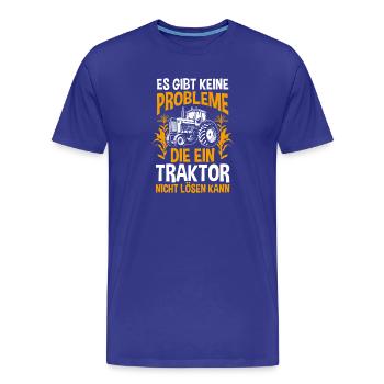 Tractor Farmer Farmer Tractor Driver Tractor - Men's Premium Organic T-Shirt - royal blue - Front - Damien (186cm)
