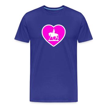 horses - Men's Premium Organic T-Shirt - royal blue - Front - Damien (186cm)