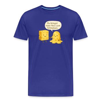 Valentinstag Paar Käse Liebe Spruch lustig Love - Männer Premium Bio T-Shirt - Königsblau - Vorne - Damien (186cm)