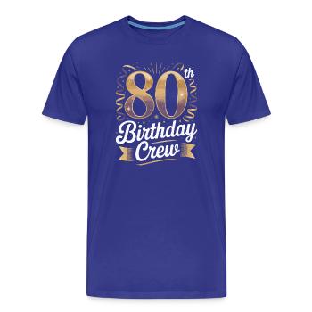 Équipe du 80e anniversaire - T-shirt bio Premium Homme - bleu roi - Devant - Damien (186cm)