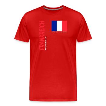 Marseille - Männer Premium Bio T-Shirt - Rot - Vorne - Damien (186cm)