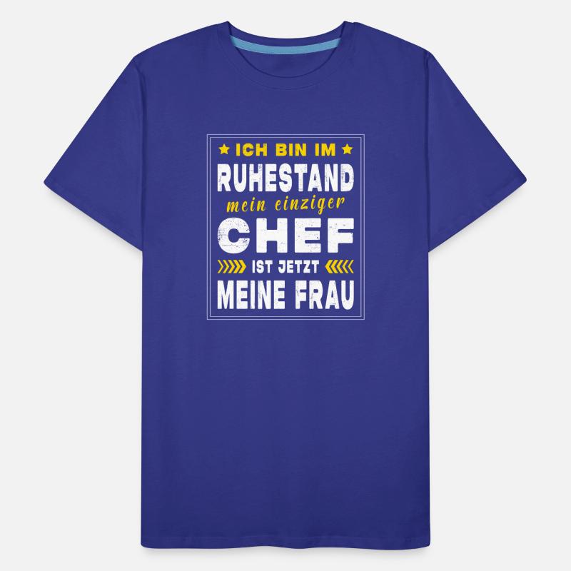 Rentner Ruhestand Geschenkidee Männer Premium Bio T-Shirt