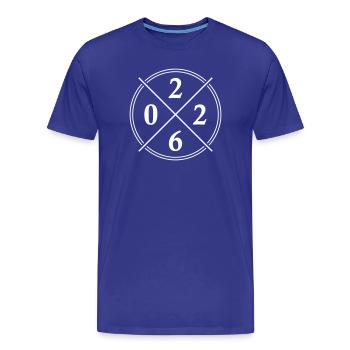 Symbole 2026 - T-shirt bio Premium Homme - bleu roi - Devant - Damien (186cm)