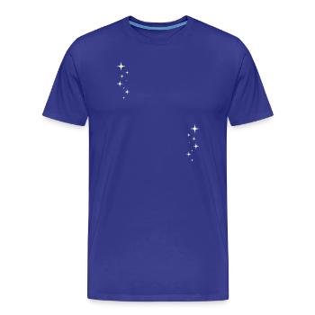 Étoiles - Symboles - Décoration - T-shirt bio Premium Homme - bleu roi - Devant - Damien (186cm)