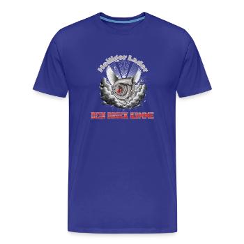 Turbo Turbo Saturateur Sacré - T-shirt bio Premium Homme - bleu roi - Devant - Damien (186cm)