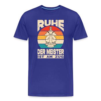 Schachspieler Geschenke Schach Zubehör Schachbrett - Männer Premium Bio T-Shirt - Königsblau - Vorne - Damien (186cm)