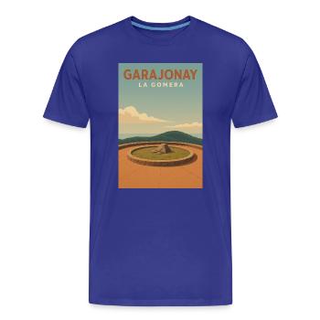 Montana de Garajonay - T-shirt bio Premium Homme - bleu roi - Devant - Damien (186cm)