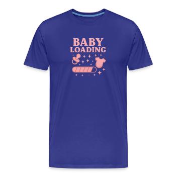 Baby Loading Graphic – Pacifier & Diaper Stars - Men's Premium Organic T-Shirt - royal blue - Front - Damien (186cm)