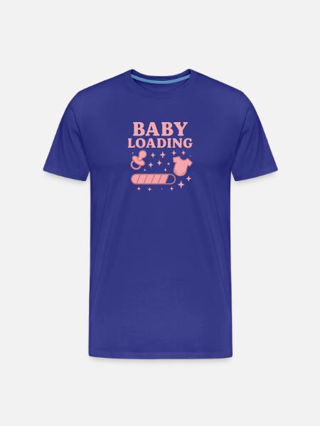 Baby Loading Graphic – Pacifier & Diaper Stars - Men's Premium Organic T-Shirt - royal blue