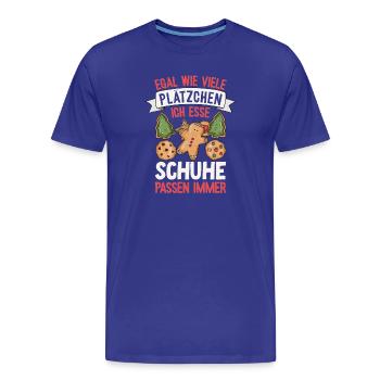 Cadeaux de Noël - T-shirt bio Premium Homme - bleu roi - Devant - Damien (186cm)