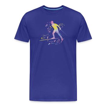 Cross-country skiing Cross-country skiing - Men's Premium Organic T-Shirt - royal blue - Front - Damien (186cm)