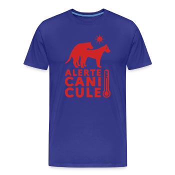 ALERTE CANICULE !  - T-shirt bio Premium Homme - bleu roi - Devant - Damien (186cm)
