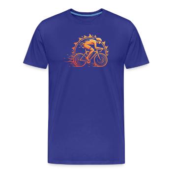 Fahrradfahrer - Männer Premium Bio T-Shirt - Königsblau - Vorne - Damien (186cm)