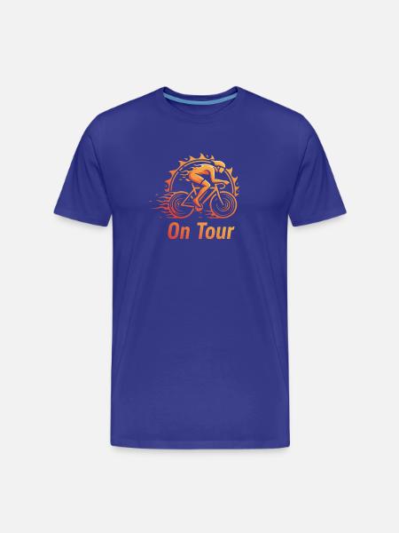 Cyclists On Tour - Men's Premium Organic T-Shirt - royal blue