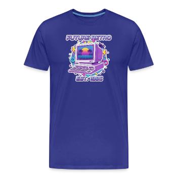 Future Retro 1985 – Vintage Computer Design - Männer Premium Bio T-Shirt - Königsblau - Vorne - Damien (186cm)