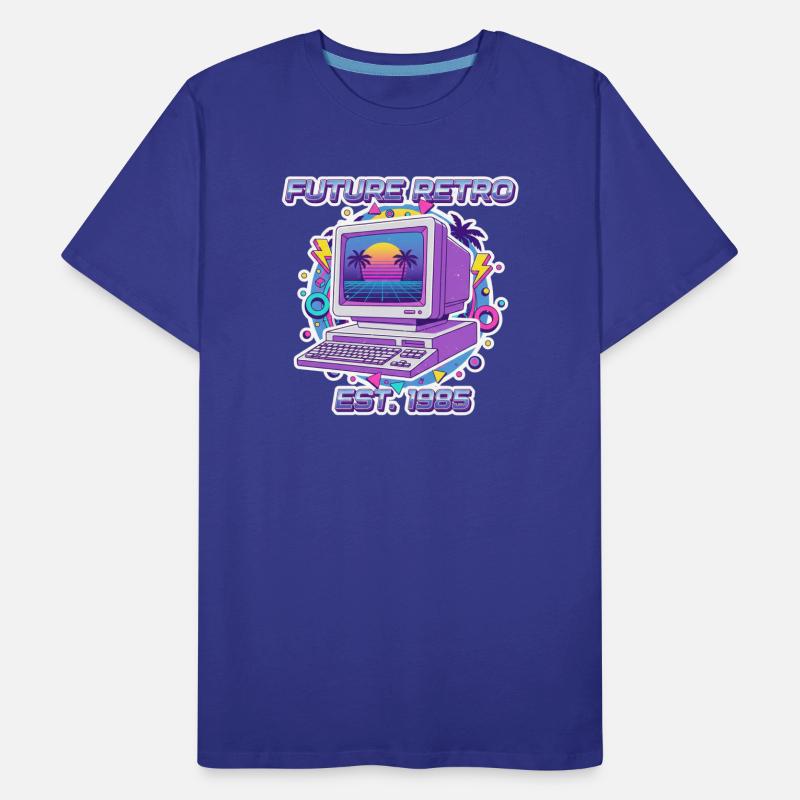 Future Retro 1985 – Vintage Computer Design Männer Premium Bio T-Shirt