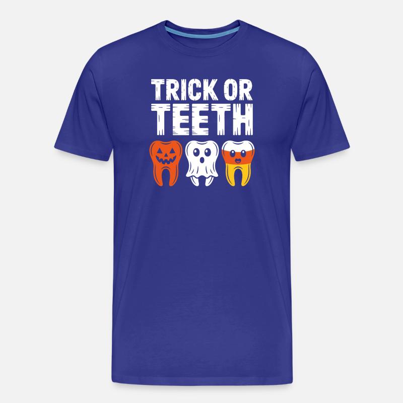 Trick oder Teeth Halloween-Trio - Männer Premium Bio T-Shirt - Königsblau