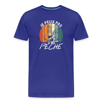 I can't I sinned - Men's Premium Organic T-Shirt - royal blue - Front - Damien (186cm)