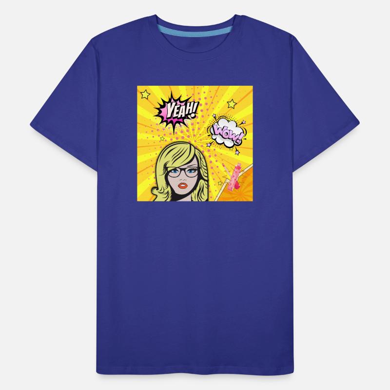 Pop art wow T-shirt bio Premium Homme