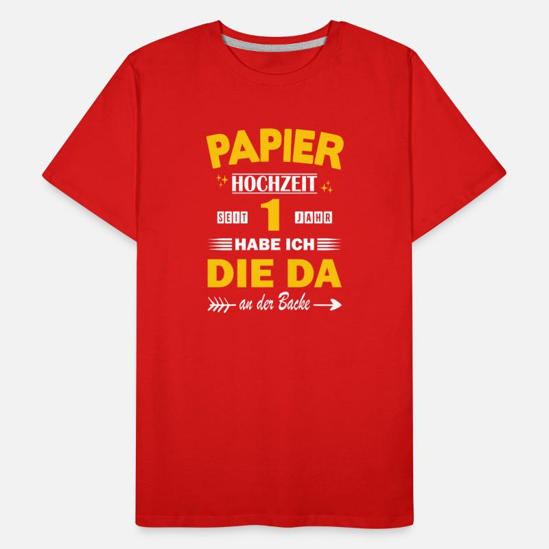 1. Hochzeitstag Ehemann 1 Jahr Ehe Papierhochzeit Männer Premium Bio T-Shirt