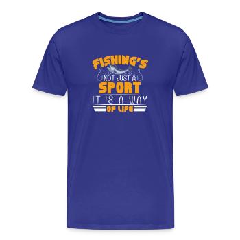 Pêcheurs Pêcheurs Pêcheurs Pêcheurs Pêcheurs Sportifs - T-shirt bio Premium Homme - bleu roi - Devant - Damien (186cm)