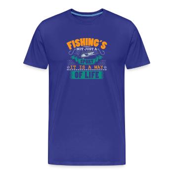 Pêcheurs Pêcheurs Pêcheurs Pêcheurs Pêcheurs Sportifs - T-shirt bio Premium Homme - bleu roi - Devant - Damien (186cm)