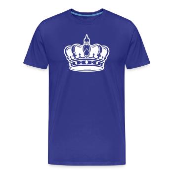 Symbole de la couronne - T-shirt bio Premium Homme - bleu roi - Devant - Damien (186cm)