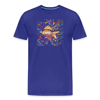 poisson - T-shirt bio Premium Homme - bleu roi - Devant - Damien (186cm)