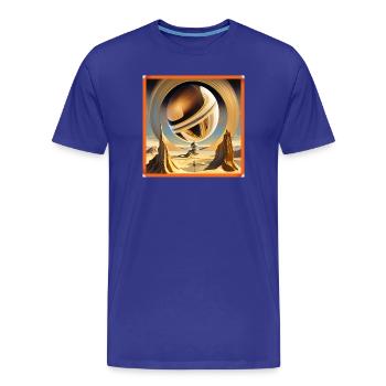 Primeval surreal orbital world - Men's Premium Organic T-Shirt - royal blue - Front - Damien (186cm)