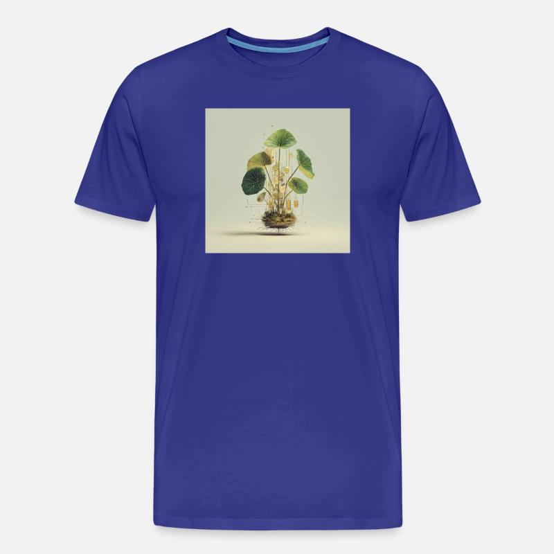 TechnoPflanze: Goldene Knoten - Männer Premium Bio T-Shirt - Königsblau