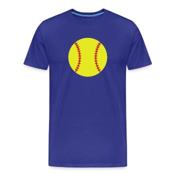 Softball - T-shirt bio Premium Homme - bleu roi - Devant - Damien (186cm)