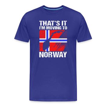 Norwegian Oslo Scandinavia Norway - Men's Premium Organic T-Shirt - royal blue - Front - Damien (186cm)