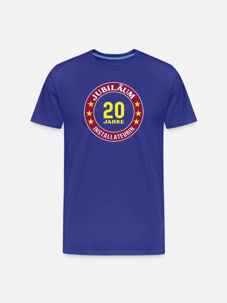 Plumber Anniversary 20 Years 20th Anniversary - Men's Premium Organic T-Shirt - royal blue