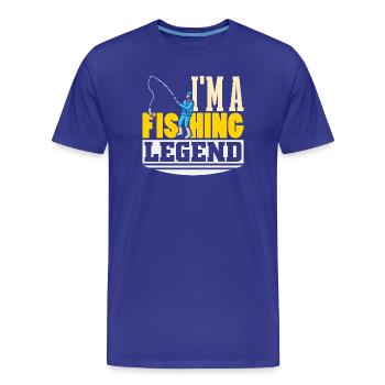 Pêcheur sportif pêcheur pêcheur Pêcheur Dit - T-shirt bio Premium Homme - bleu roi - Devant - Damien (186cm)