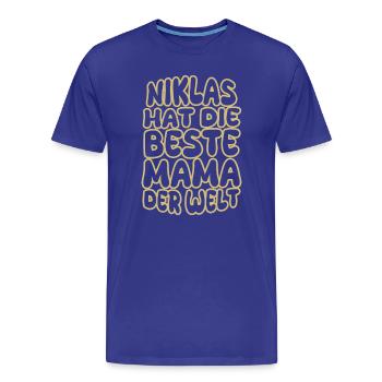 Geschenk für Niklas - Männer Premium Bio T-Shirt - Königsblau - Vorne - Damien (186cm)