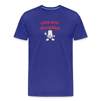 WHO RUBS UP AGAINST IT - Men's Premium Organic T-Shirt - royal blue - Front - Damien (186cm)