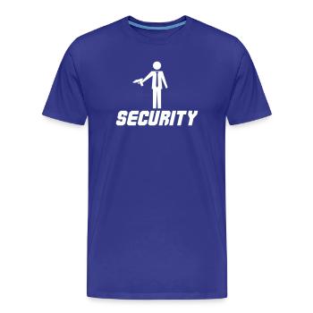 Security mit Waffe - Männer Premium Bio T-Shirt - Königsblau - Vorne - Damien (186cm)