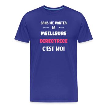 Directrice - T-shirt bio Premium Homme - bleu roi - Devant - Damien (186cm)