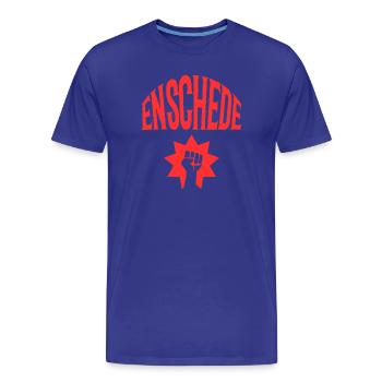 Enschede - Männer Premium Bio T-Shirt - Königsblau - Vorne - Damien (186cm)