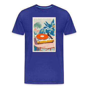 Tropical Turntable Vibe - T-shirt bio Premium Homme - bleu roi - Devant - Damien (186cm)